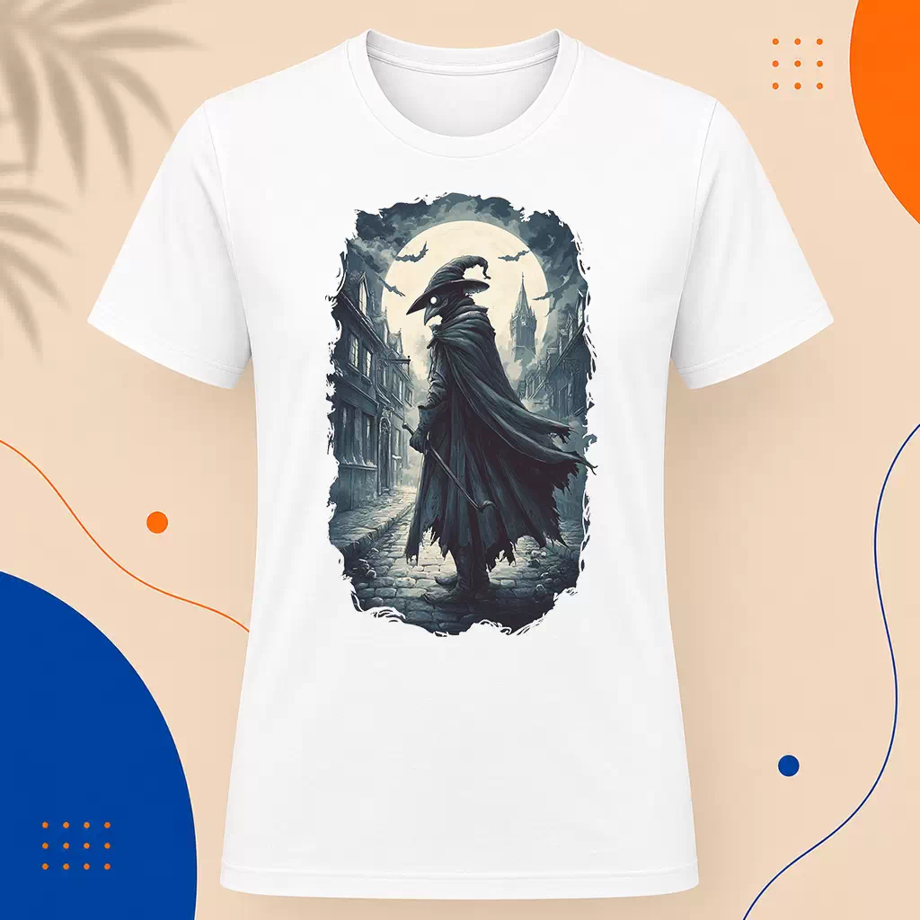 Pánské tričko - Stínový Léčitel – Plague Doctor - Morový Doktor
